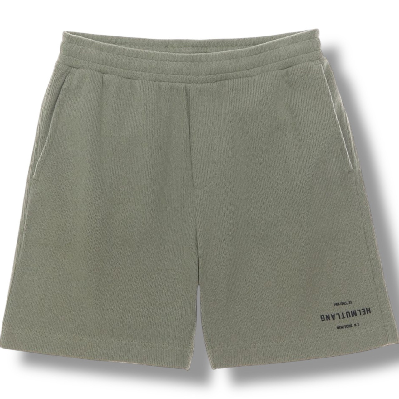 Nwt Helmut Lang Logo Knit Jersey Short Mens Size Small S In Tea Green - $235